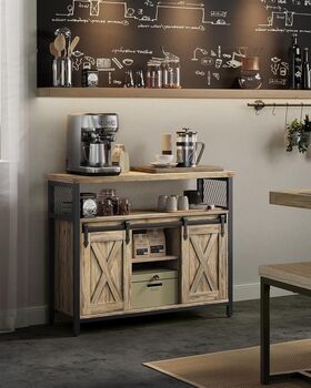 Sideboard Cabinet Storage Cupboard With Sliding Doors, 2 of 10