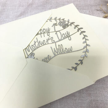 Personalised Papercut 1st Mother's Day Card, 9 of 12