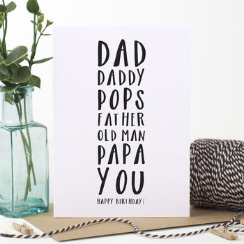 Dad's Names Fathers Day Card, 2 of 3