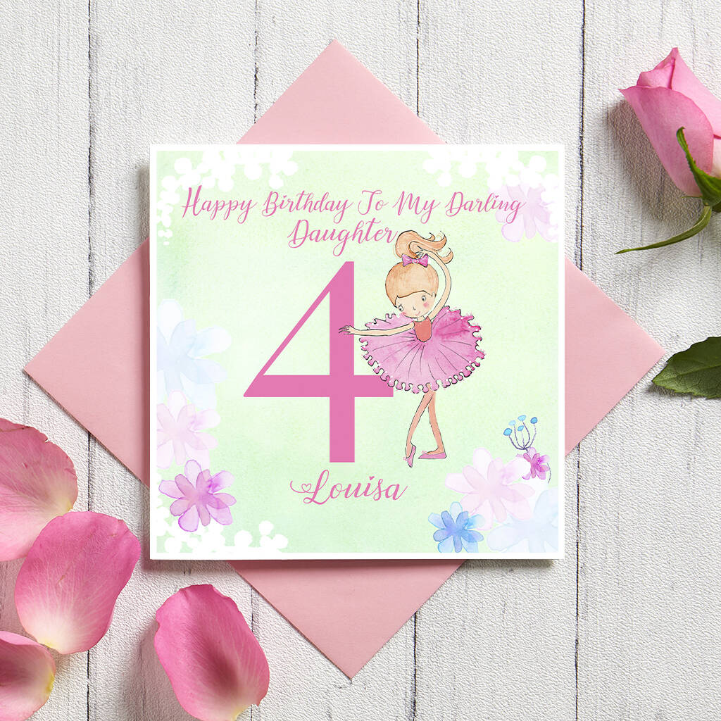 Personalised Birthday Card For Daughter, God Daughter, 1 of 4
