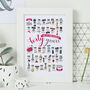 Personalised 40th Ruby Wedding Anniversary Print, thumbnail 5 of 9