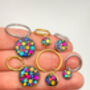 Disco Charm Hoop Earrings In Micro, Mini Or Small Size, thumbnail 8 of 11