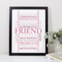 Personalised Pink Words Art Print, thumbnail 8 of 8