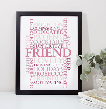 Personalised Pink Words Art Print, 8 of 8
