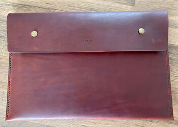 Personalised Spanish Brown Leather A4 Documents Holder, 3 of 12