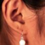 Sterling Silver 925 Simple White Lilly Of The Valley Dangle Earrings, thumbnail 5 of 7