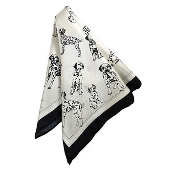 'Fashion Hounds' Dalmatian Print Silk Pocket Square, 2 of 6