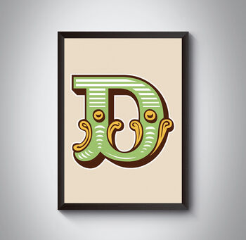 D Capital Letter Bold Carnival Circus Art Print, 2 of 4