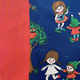 Vintage Ikea Bags Blue Pixies And Red Wool, thumbnail 5 of 6