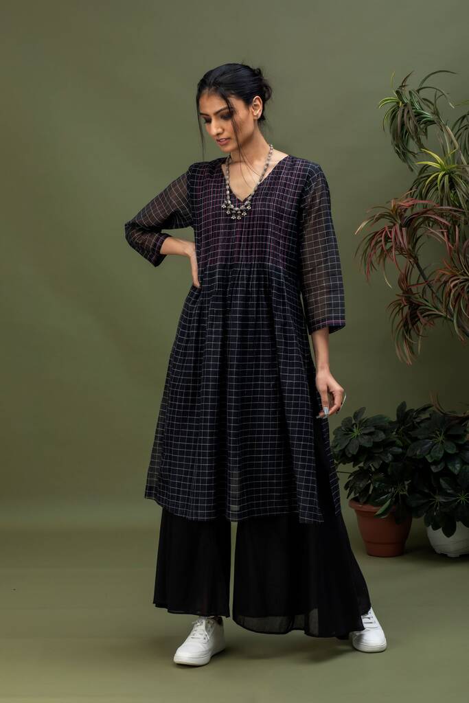 Chanderi Top With Box Pleats, 1 of 5