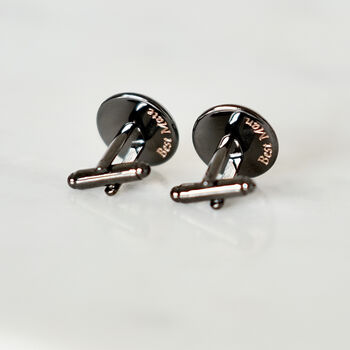 Secret Message Silver Cufflinks, 8 of 11