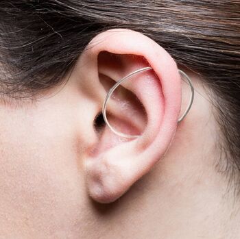 Sterling Silver Multi Way Open Hoop Drop Earrings, 3 of 6