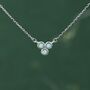 Sterling Silver Tiny Opal Trio Pendant Necklace, thumbnail 6 of 12