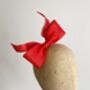 Sculptural Red Bow Fascinator 'Ava', thumbnail 3 of 11