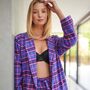 Women's 'Lomond' Tartan Brushed Cotton Robe, thumbnail 2 of 5