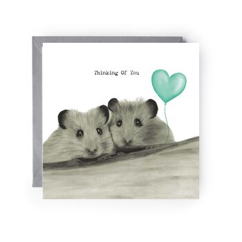 Thinking Of You Cute Mice Card, 2 of 6