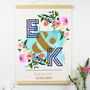 Personalised Paper Anniversary Floral Initials Print, thumbnail 2 of 4