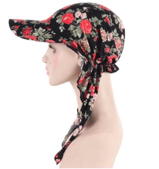 Chemo Headwear Beanie Hat Cap With Headscarf, 5 of 9