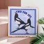 Two For Joy Baby Blue Magpie Art Print, thumbnail 3 of 11