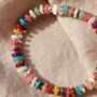 New Rainbow Agate Bead Bracelet, thumbnail 3 of 5