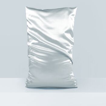 Mulberry Silk Silver Colour Pillowcase, 2 of 3