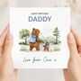Daddy Bear Birthday Card, Camper Outdoors Birthday, thumbnail 1 of 2