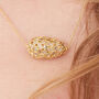 Diamond Slice Gold Plated Silver Bead Short Necklace, thumbnail 4 of 5