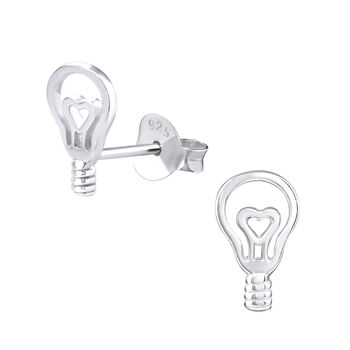 Sterling Silver Lightbulb Earrings In A Gift Tin, 2 of 10
