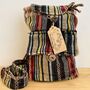 Handmade Bohemian Mini Stripe Backpack, thumbnail 3 of 10