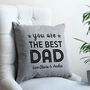 Personalised Best Dad Cushion, thumbnail 1 of 4