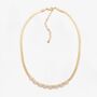 Kinmokusei 18 K Gold Plated Chain Floral Necklace, thumbnail 3 of 6