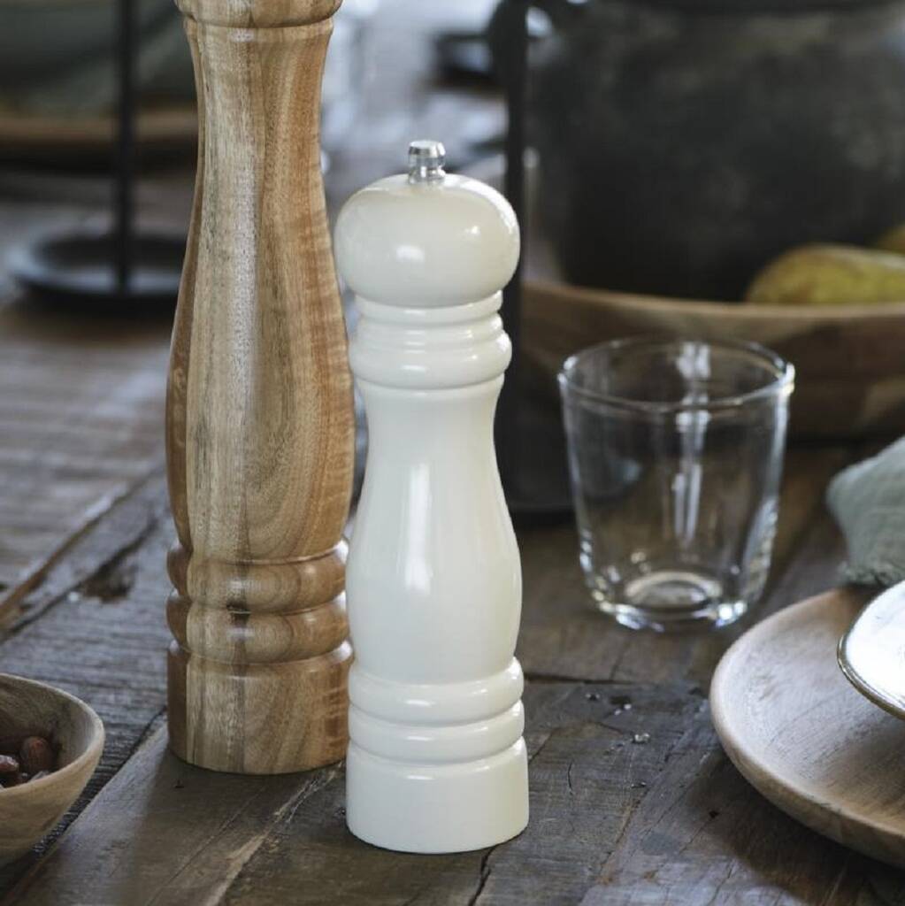 White Salt And Pepper Mill Set By Marquis & Dawe