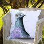 Inky Pigeon Outdoor Cushion For Garden Furniture, thumbnail 1 of 9