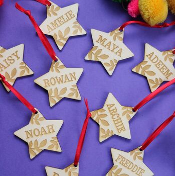 Personalised Tiny Star Christmas Decoration, 3 of 4