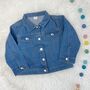 Leopard Wild And Free Baby/Kids Denim Jacket, thumbnail 3 of 3