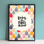 Enjoy The Little Things Typography Print, thumbnail 1 of 1