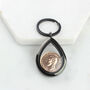 70th And 80th Birthday Teardrop Glass Farthing Keyring, thumbnail 4 of 8