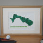 Personalised Layered Golf Course Map, thumbnail 6 of 8
