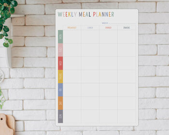 Personalised Weekly Meal Planner Whiteboard, 2 of 6