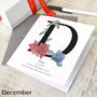 Personalised Birth Flower And Birth Stone Card, thumbnail 2 of 12