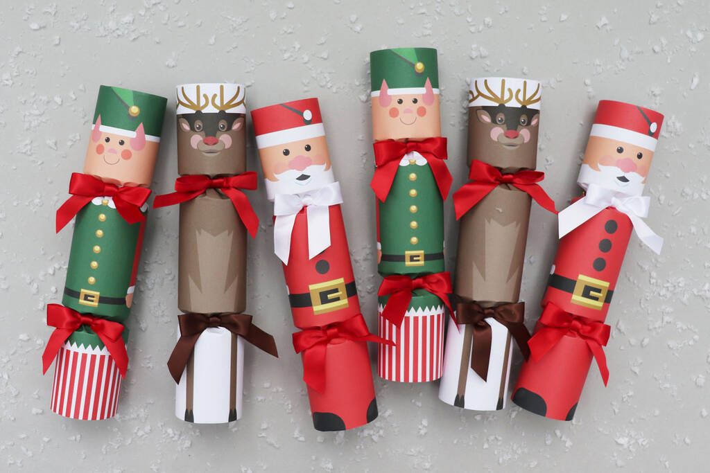 Six Luxury Christmas Crackers North Pole Friends, 1 of 3