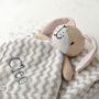 Personalised Zigzag Bunny Unisex Comforter Blanket Set, thumbnail 1 of 11