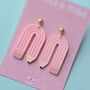 Xl Pink Pencil Acrylic Earrings, thumbnail 1 of 2