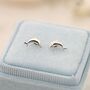 Sterling Silver Dolphin Stud Earrings, thumbnail 2 of 8