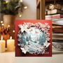 Five Butterfly Christmas Tree White Christmas Cards, thumbnail 1 of 10