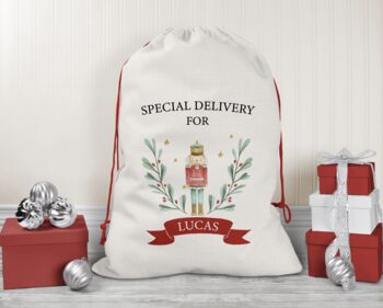 Personalised Christmas Sack | Nutcracker Design, 4 of 7