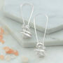 Polished Silver Square Wire Knot On Hook Earrings, thumbnail 1 of 5