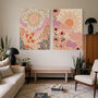 Celestrial Sun Landscape Set Of Two Art Prints, thumbnail 1 of 4