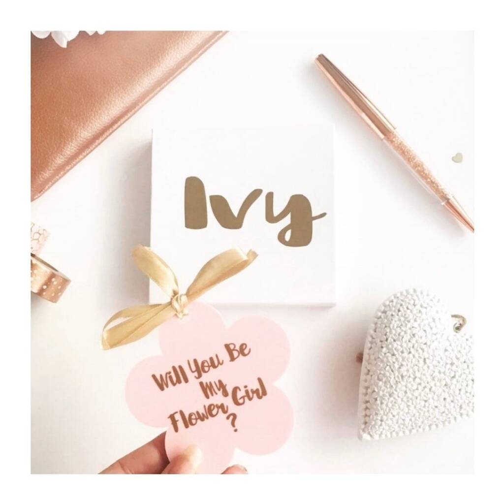 Personalised Flower Girl Proposal Gift By Perfect Parcels