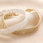 Wide Beaded Band Bracelet, thumbnail 1 of 6